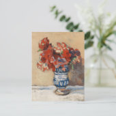 Blume in einer Blauen Vase | Christopher Wood Postkarte (Stehend Vorderseite)