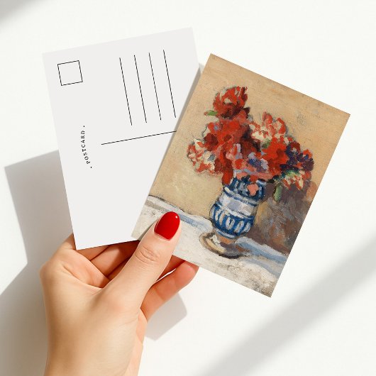 Blume in einer Blauen Vase | Christopher Wood Postkarte