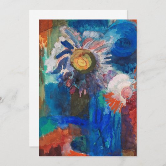 Blume in einer Blauen Vase | Fritz Schaefler (Vorne/Hinten)