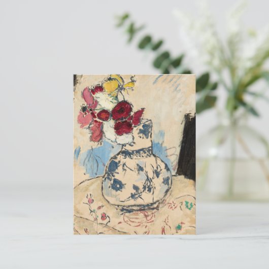 Blume in einer Blume | Tadeusz Makowski Postkarte (Stehend Vorderseite)