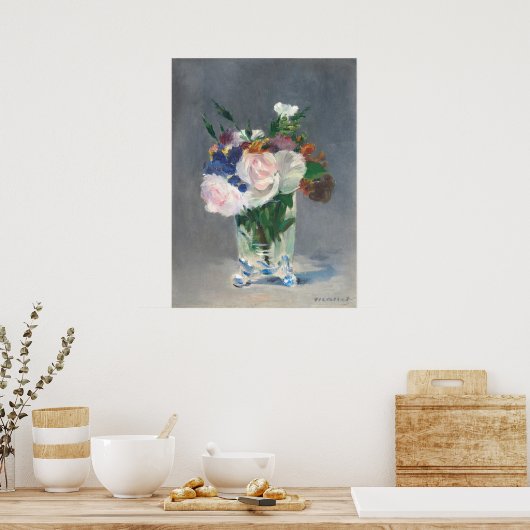 Blume in einer Crystal Vase - Edouard Manet Kunst  Poster (Küche)