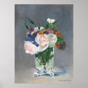 Blume in einer Crystal Vase - Edouard Manet Kunst  Poster
