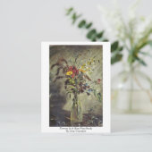 Blume in einer Glas-Vase-Studie von John Constable Postkarte (Stehend Vorderseite)