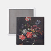 Blume in einer Glasvase Magnet (Vorderseite/Rückseite)