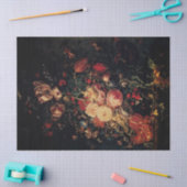 Blume in einer Glasvase mit Granatäpfeln, Ruysch Seidenpapier (Basteln)