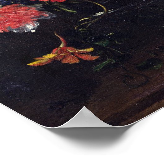 Blume in einer Glasvase Poster (Ecke)