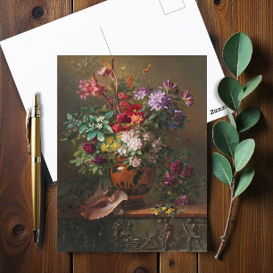 Blume in einer griechischen Vase von Georgius van  Postkarte