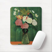 Blume in einer grünen Vase Mousepad (Mit Mouse)