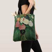 Blume in einer grünen Vase Tasche (Von Nahem)