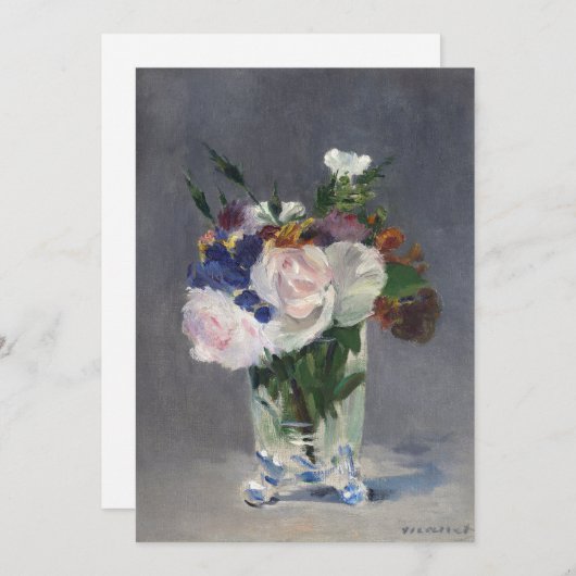 Blume in einer Kristallvase | Édouard Manet (Vorne/Hinten)