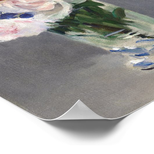 Blume in einer Kristallvase | Édouard Manet Poster (Ecke)