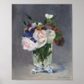 Blume in einer Kristallvase | Édouard Manet Poster (Vorne)