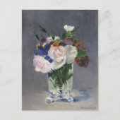 Blume in einer Kristallvase | Édouard Manet Postkarte (Vorderseite)