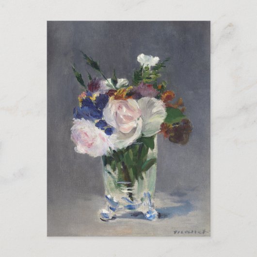 Blume in einer Kristallvase | Édouard Manet Postkarte (Vorderseite)