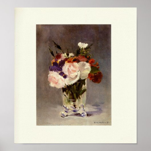 Blume in einer Kristallvase Poster (Vorne)