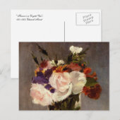 Blume in einer Kristallvase - Postkarte (Vorne/Hinten)