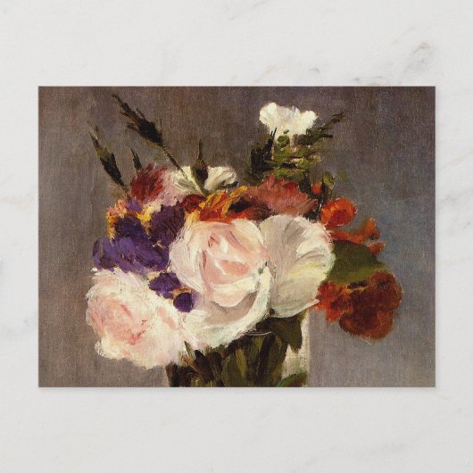 Blume in einer Kristallvase - Postkarte (Vorderseite)