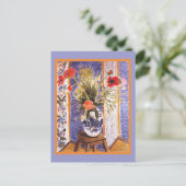 Blume in einer Schüssel Postkarte (Stehend Vorderseite)