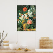 Blume in einer Terra Cotta Vase Poster (Küche)