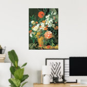 Blume in einer Terra Cotta Vase Poster (Heimbüro)