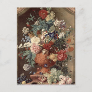 Blume in einer Terracotta Vase, 1736 Postkarte