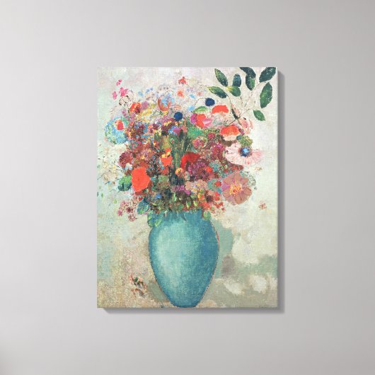 Blume in einer Türkisvase, c.1912 Leinwanddruck (Vorderseite)