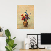 Blume in einer Vase (1910) von Odilon Redon Poster (Heimbüro)