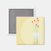 Blume in einer Vase Magnet (Vorderseite/Rückseite)