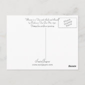 Blume in einer Vase mit Muscheln und Insekten Postkarte (Rückseite)