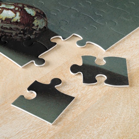 Blume in einer Vase mit Muscheln und Insekten Puzzle (Seite)