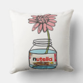 Blume in einer Vase mit Schokolade Kissen (Rückseite)