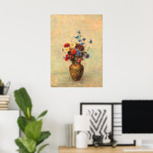 Blume in einer Vase - Odilon Redon Fine Art Poster (Heimbüro)