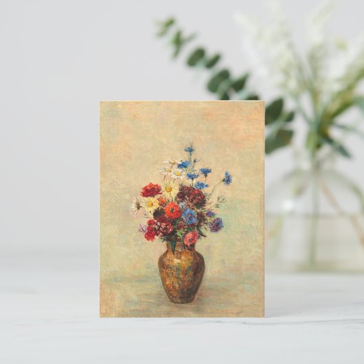 Blume in einer Vase von Odilon Redon Postkarte (Stehend Vorderseite)