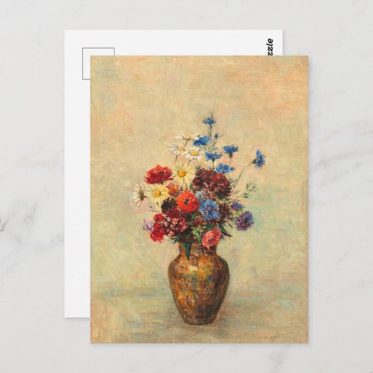 Blume in einer Vase von Odilon Redon Postkarte (Vorne/Hinten)