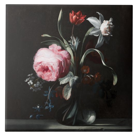 Blume in einer Vase von Verelst Fliese (Vorderseite)