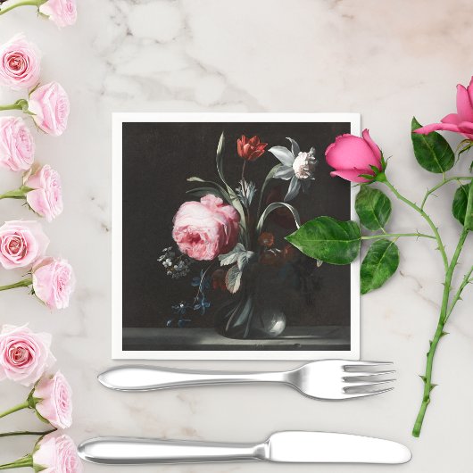 Blume in einer Vase von Verelst Serviette
