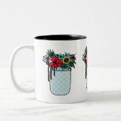 Blume in einer Vase Zweifarbige Tasse (Links)