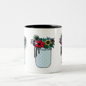Blume in einer Vase Zweifarbige Tasse (Mittel)