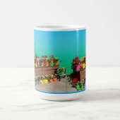 Blume in einer Wasserfläche Kaffeetasse (Mittel)