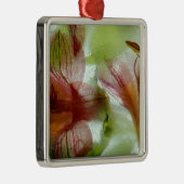 Blume in Eis Silbernes Ornament (Rechts)