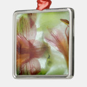 Blume in Eis Silbernes Ornament (Links)