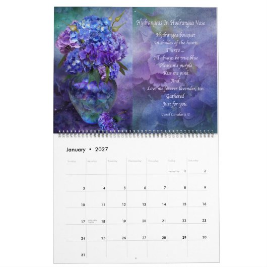 Blume in Extravaganten Fällen Art Kalender 2014 (Jan 2027)
