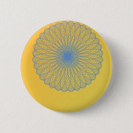 Blume in gelb 482 abstrakte Kunst Button (Vorderseite)