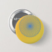 Blume in gelb 482 abstrakte Kunst Button (Vorne & Hinten)