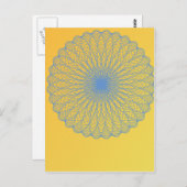 Blume in gelb 482 abstrakte Kunst Postkarte (Vorne/Hinten)