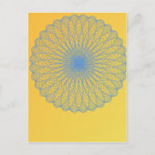 Blume in gelb 482 abstrakte Kunst Postkarte (Vorderseite)