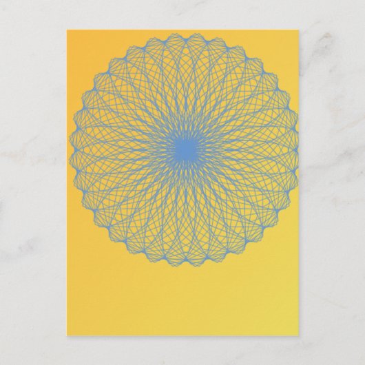 Blume in gelb 482 abstrakte Kunst Postkarte (Vorderseite)