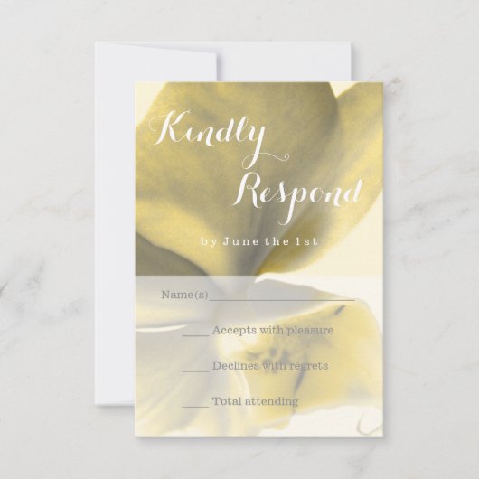 Blume in Gelb - UAWG RSVP Karte (Vorderseite)