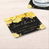 Blume in Gelb und Gold Rechteckiger Pappuntersetzer (angewinkelt)