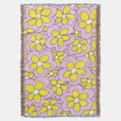 Blume in Gelb und Rosa Decke (Vorderseite Vertikal)